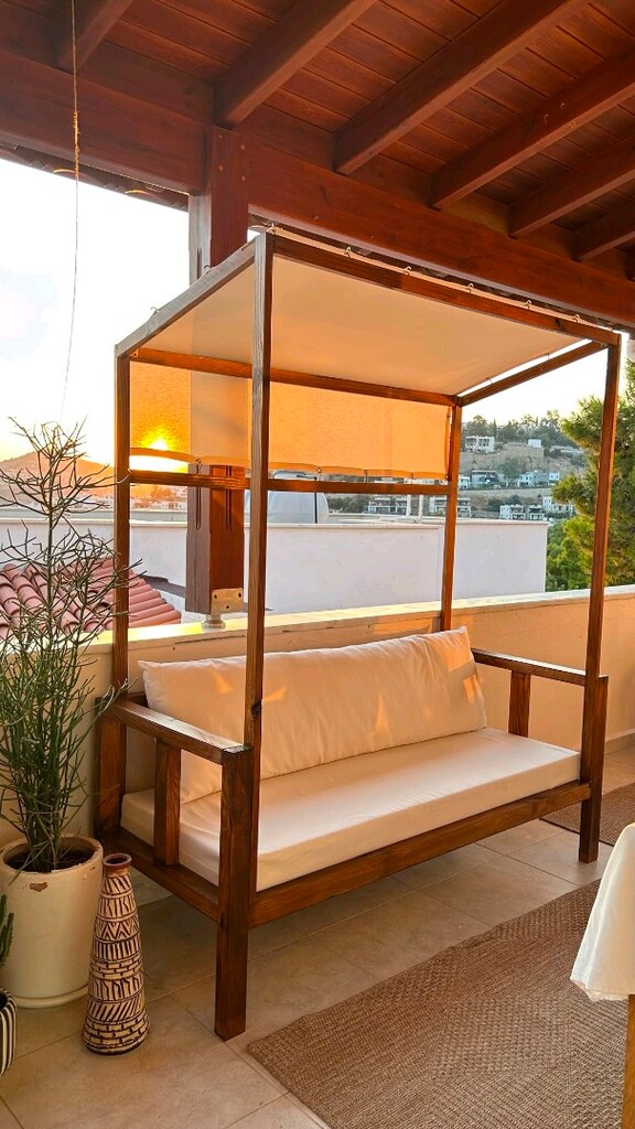 Gölgelikli Koltuk-Gölgelikli Bahçe koltuk-Balkon koltuğu-Bahçe Koltuğu - 2