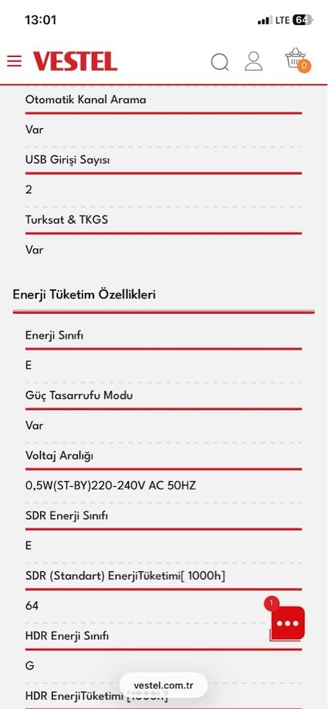 Vestel 55inç TV - 8