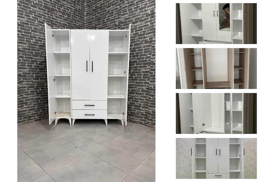 4 kapaklı elbise dolabı roxzryassq - 3