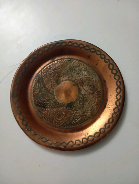 antika bakır tabak