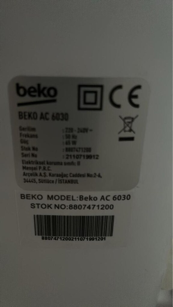 beko ac6030 uzaktan kumandalı iyonizer hava soğutucu - 4