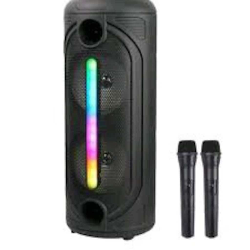 KTS-2086 RGB Işıklı - Çift Mikrofonlu - 10W-65Cm - Bluetooth Hoparlör - 2