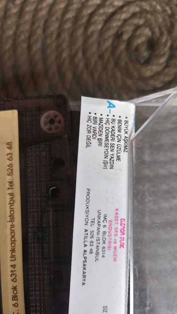 Ali Tekintüre Benim İçin Üzülme Elenor Plak Kaset - 3