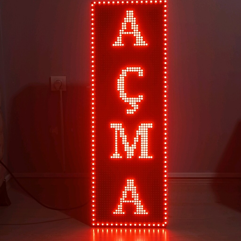 32x96cm tek yönlü led tabela kayan yazı hiç kullanılmadı sıfır ürün - 3