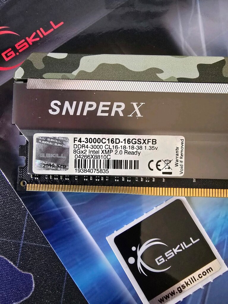 RAM 8 GB DDR4 (G.SKILL SNIPER X) - 2