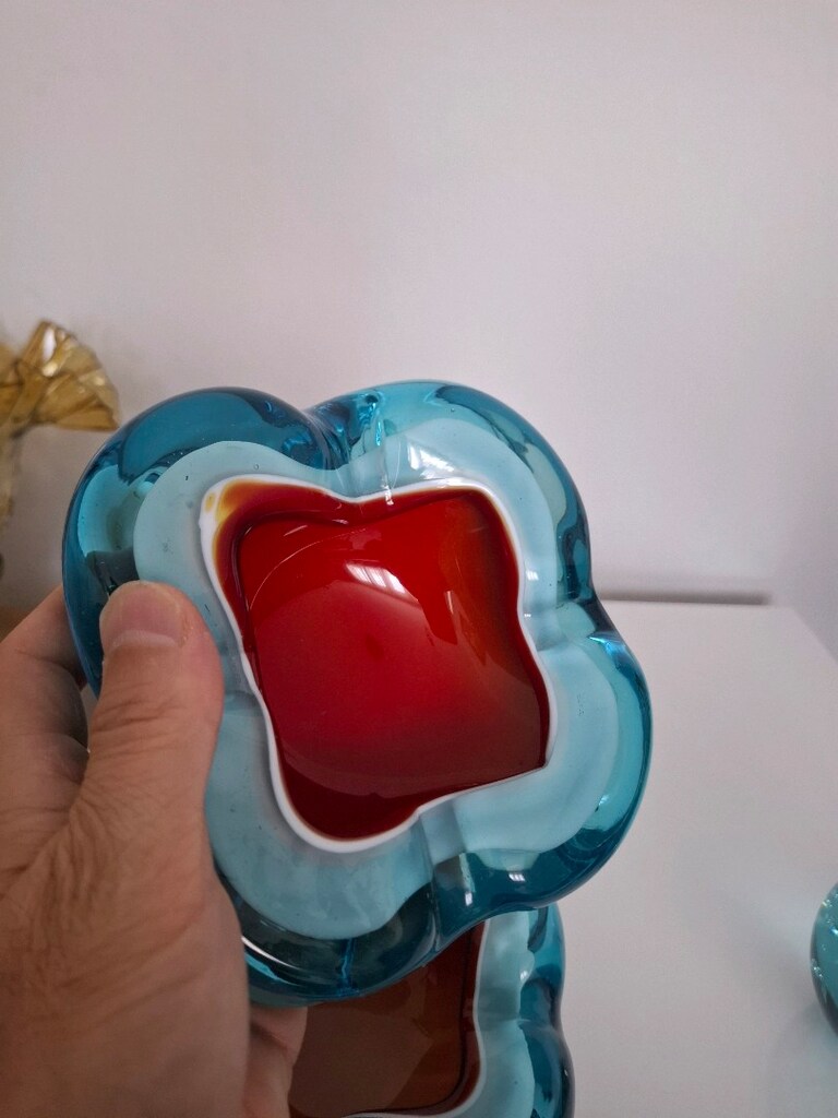 ANTİKA 3 PARÇA BÜYÜK BOY GERÇEK MURANO SET - 10