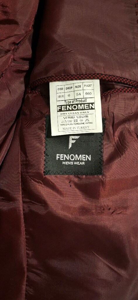 bordo blazer ceket 54-6drop - 3