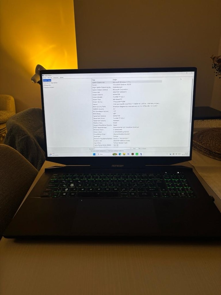 Monster Tulpar T7 V22.2 | i7-11800H | RTX 3060 6GB | 16GB RAM | 1TB SS - 2