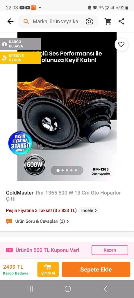 Goldmaster RM-1365 500W Sıfır ürün - 4