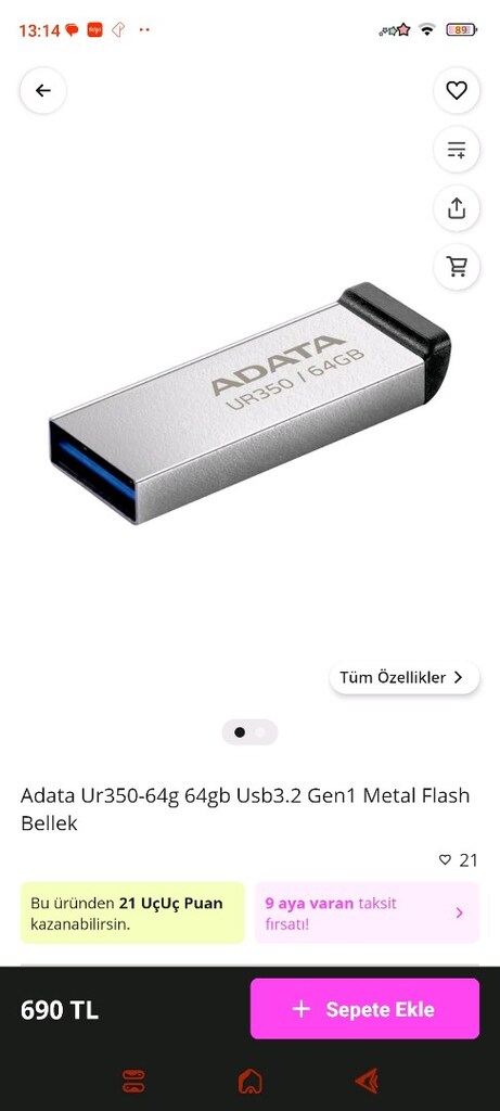 usb bellek sifir metal mini - 10