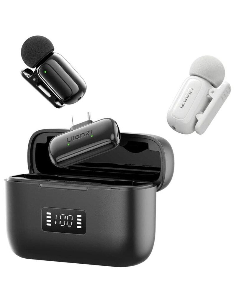 Ulanzi A200 Mini Mikrofon - Beyaz Siyah - 5