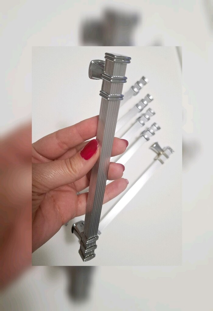 KROM GÜMÜŞ METAL DOLAP MOBİLYA KULPU HER BOY SAĞLAM LÜX - 3