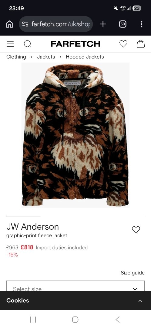 JW Anderson Grafik Baskılı Polar Ceket | Orijinal / Lüks Sokak Modası - 4