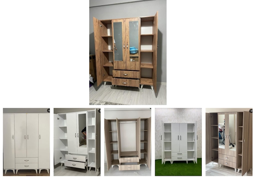 4 kapaklı elbise dolabı yipjweznnd - 6