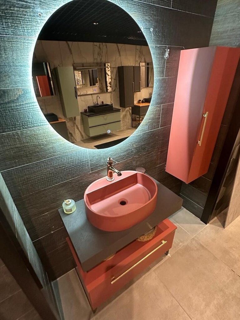 Mona Kiremit Çanaklı 85*45 cm Banyo Mobilya Set (SIFIR) - 6
