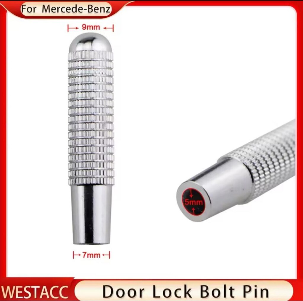 SIFIR/ORİJİNAL/İTHAL/4 adet/Takım Mercedes Benz,KROM Kapı Kilidi Pimi - 6