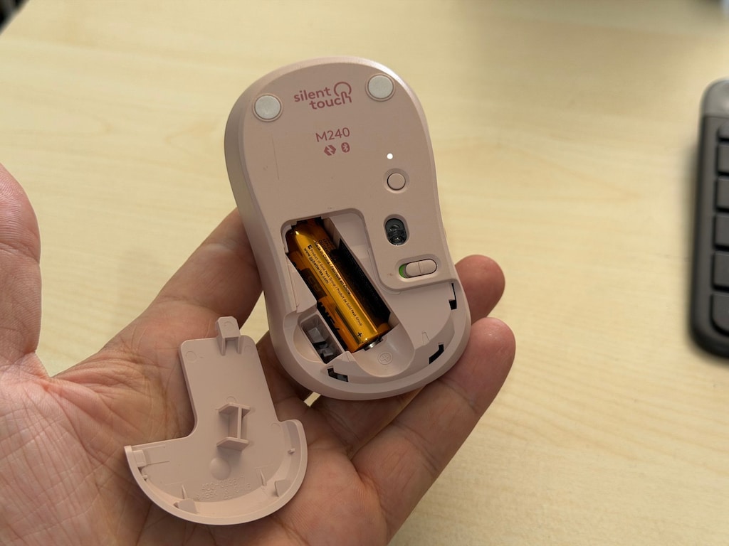 Logitech M240 Pembe Sessiz Optik Kablosuz Mouse - 3