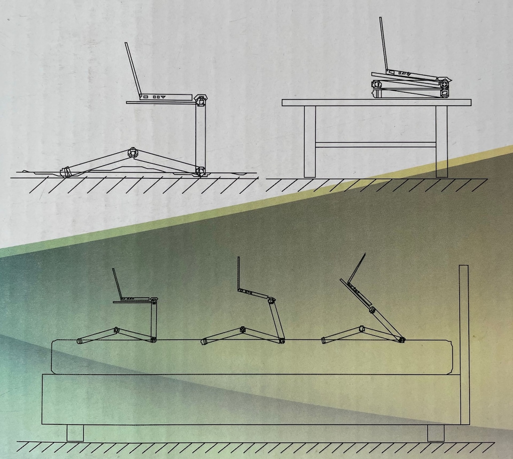 Çok Fonksiyonlu Katlanabilir Laptop Standı Sehpa - mouse standı dahil - 6