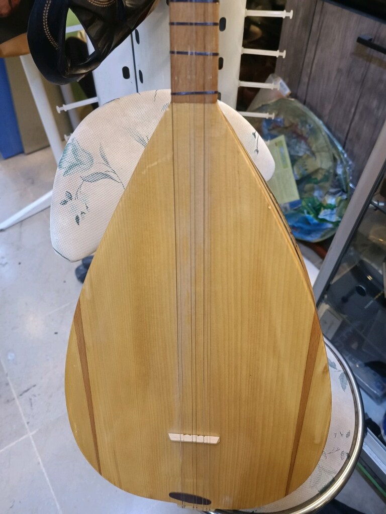 Ahşap Gövdeli Dilimli Cümbüş Saz - 5