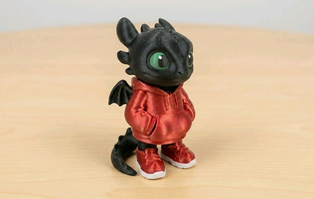 3D Baskı Sevimli Ejderha Figürü