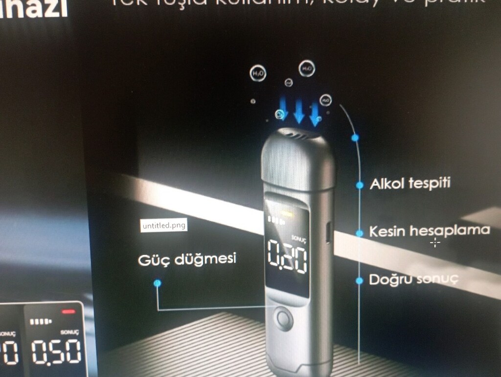 TAŞINABİLİR ALKOLMETRE ALKOL TEST CİHAZI - 2
