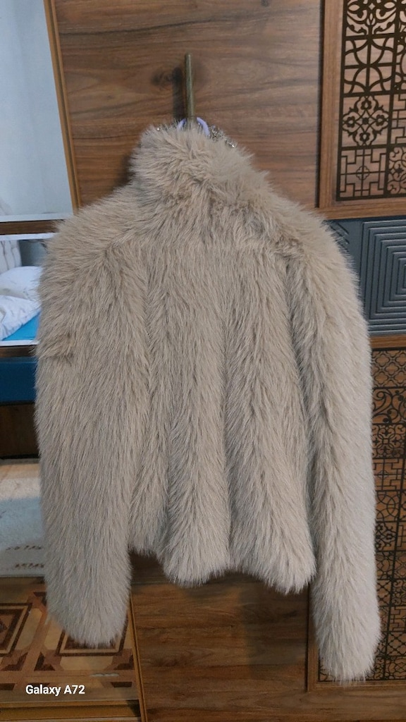 peluş Kürklü mont kadın - 2