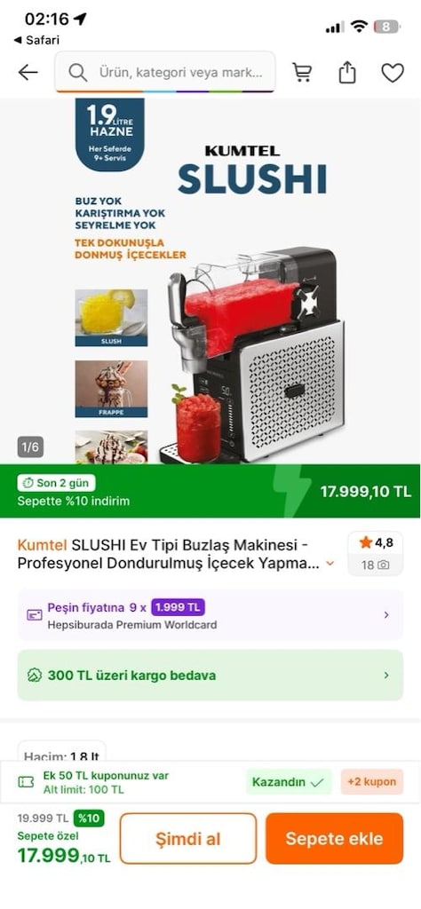 kumtel slush buzlaç
