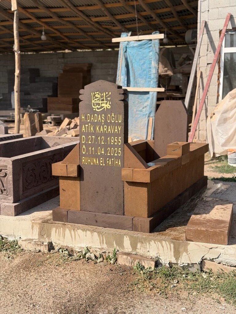 AHLAT TAŞINDAN DÜZ MODEL DİK BAŞLIK - 2