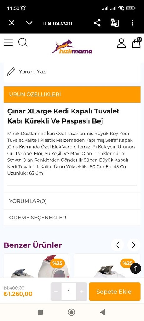 kedi tuvaleti büyük boy - 2