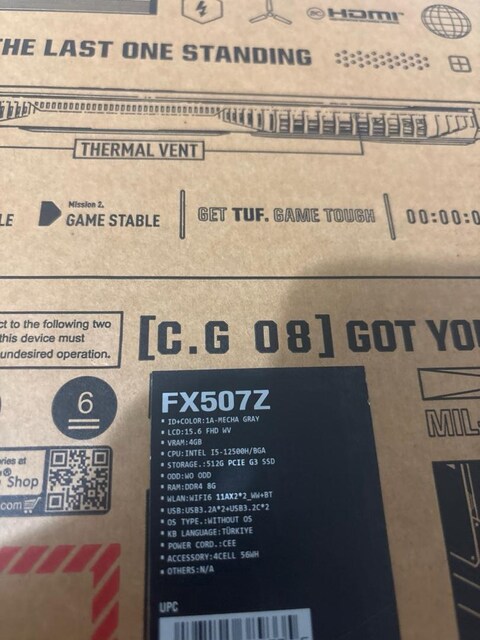 Sıfır Asus TUF Gaming F15 FX507Z RTX 3050 4GB Garantili