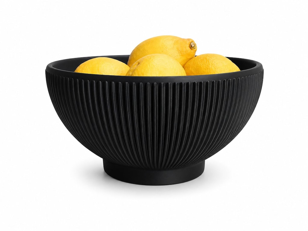 Yapı3D Dekoratif Kase Siyah | Modern Minimal Tasarım Sunum Kasesi - 4
