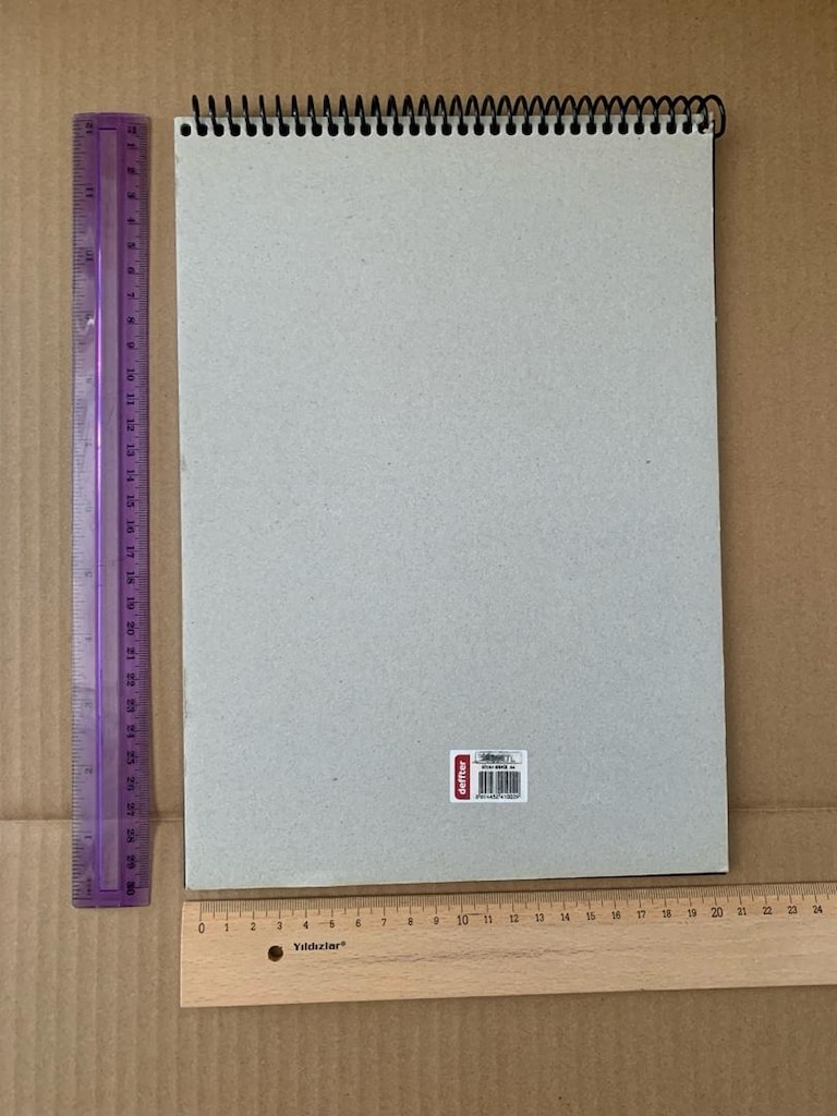 6 adet Defter CONSON-Siyah ve Beyaz Eskiz-DOT GRID-Suluboya bloğu - 4