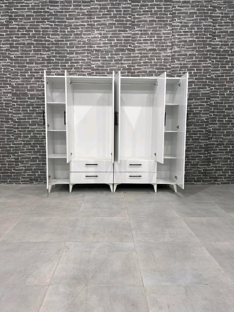 6 kapaklı elbise dolabı full mdf - 2