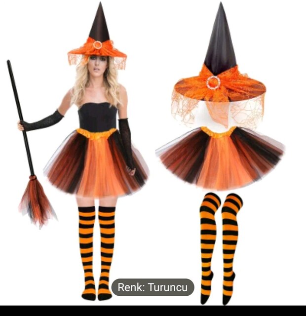Halloween Cadı Kostümü