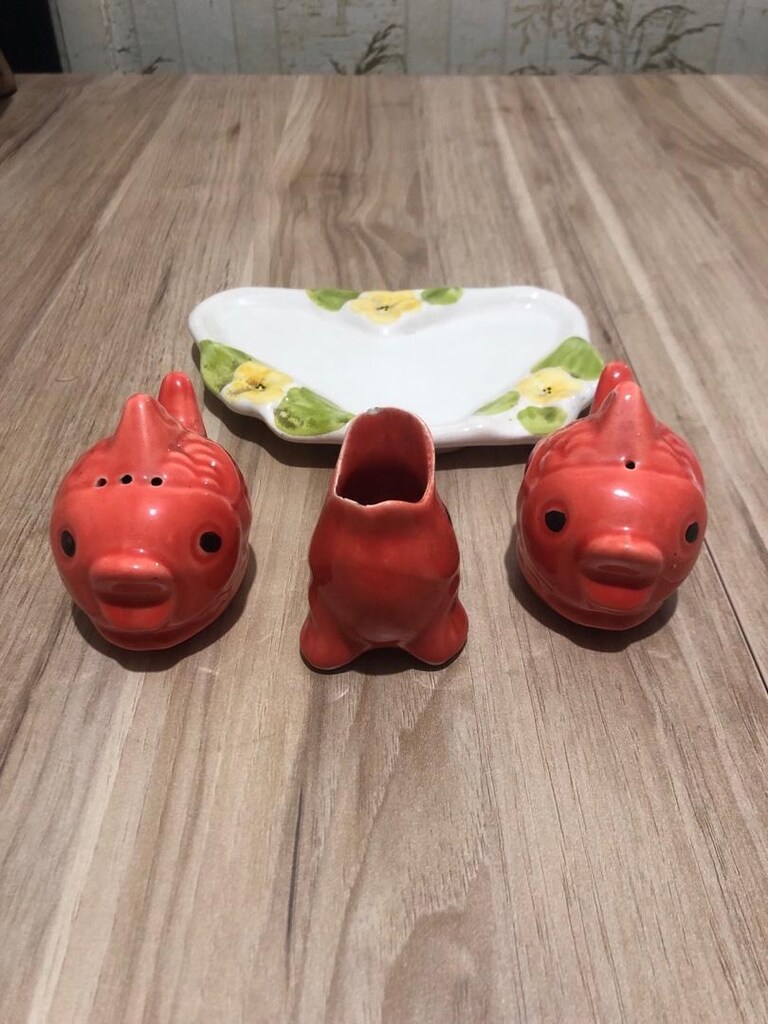 Tuzluk Balık Figürlü Porselen Set - 3