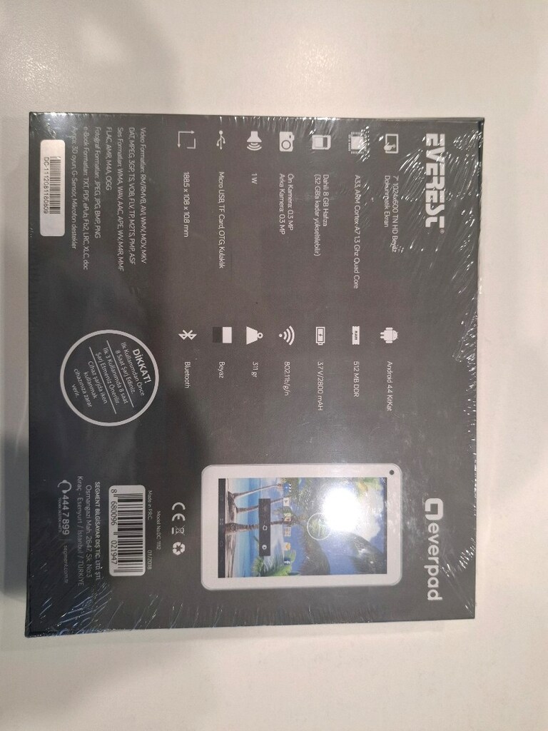 Sıfır – Hiç Açılmamış Everest Everpad DC-1112 7" Tablet – 8 GB - 2