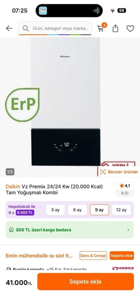 daikin tam yoğusmalı kombi - 2