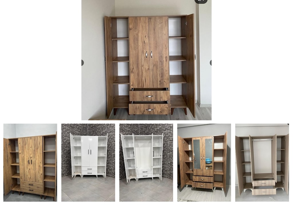 4 kapaklı elbise dolabı zxexzzrefa - 6