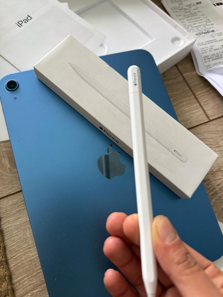 iPad A16 128 gb+apple şarj aleti+apple pencil+kilif - 3