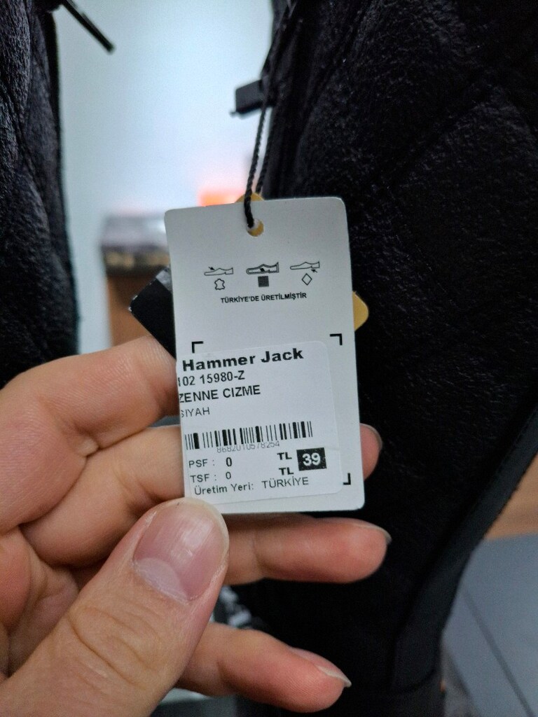 HAMMER JACK 102 15980-Z SİYAH HAKİKİ DERİ,39 - 6