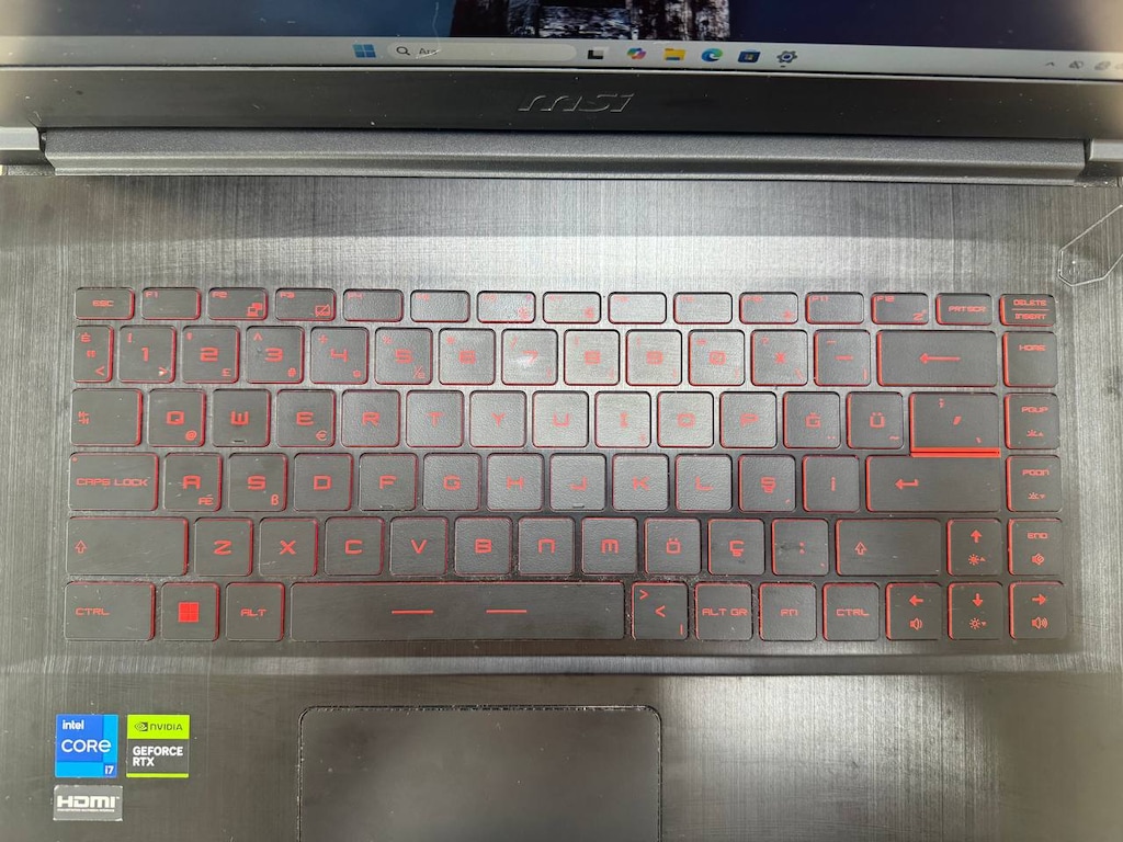 MSİ LAPTOP *İ7 12650H İŞLEMCİ *16 GB RAM *1 TB SSD*RTX 40608GB E.K - 5