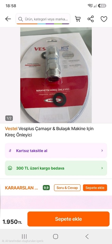 Vestel Vesplus Manyetik Kireç Önleyici - 2