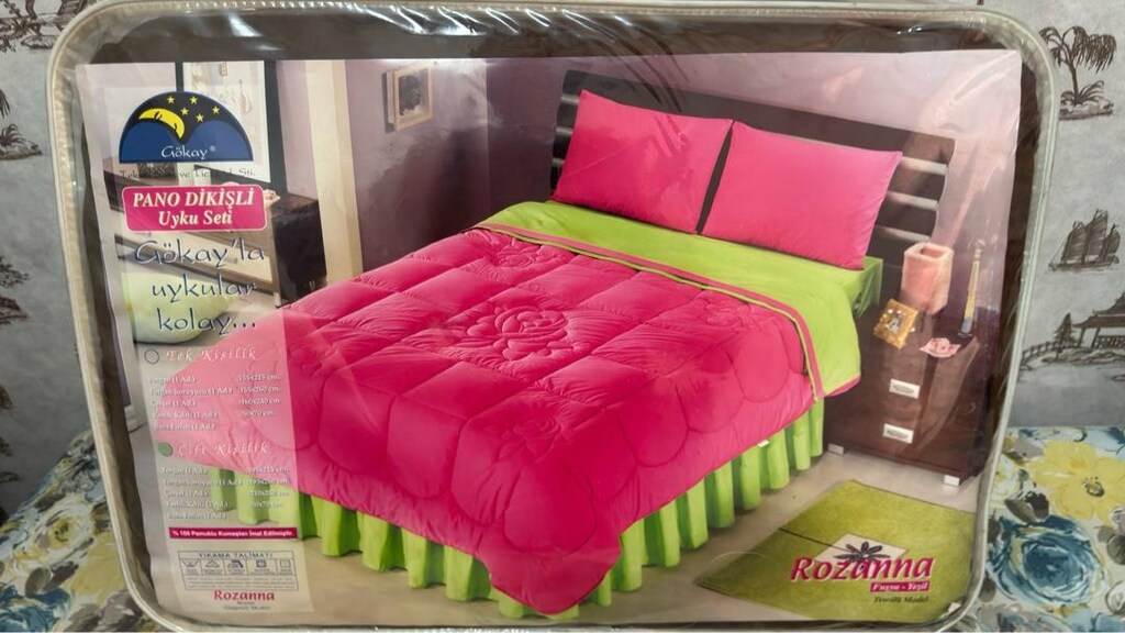 Gökay Tekstil markasına ait Rozanna model (Fuşya-Yeşil) - 2