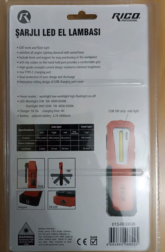Şarjlı LED lambası - 3