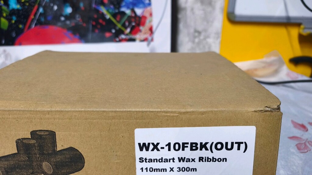 WX-10FBK Standart Wax Ribbon 110mm x 300m 1 inç Outside 8 ADET - 8