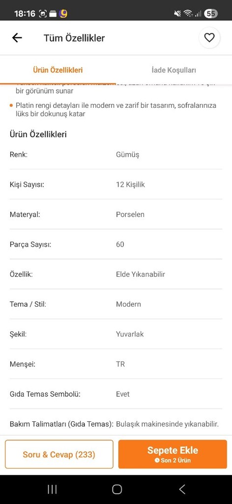 porselen yemek takımı 12 kişilik emsan - 5