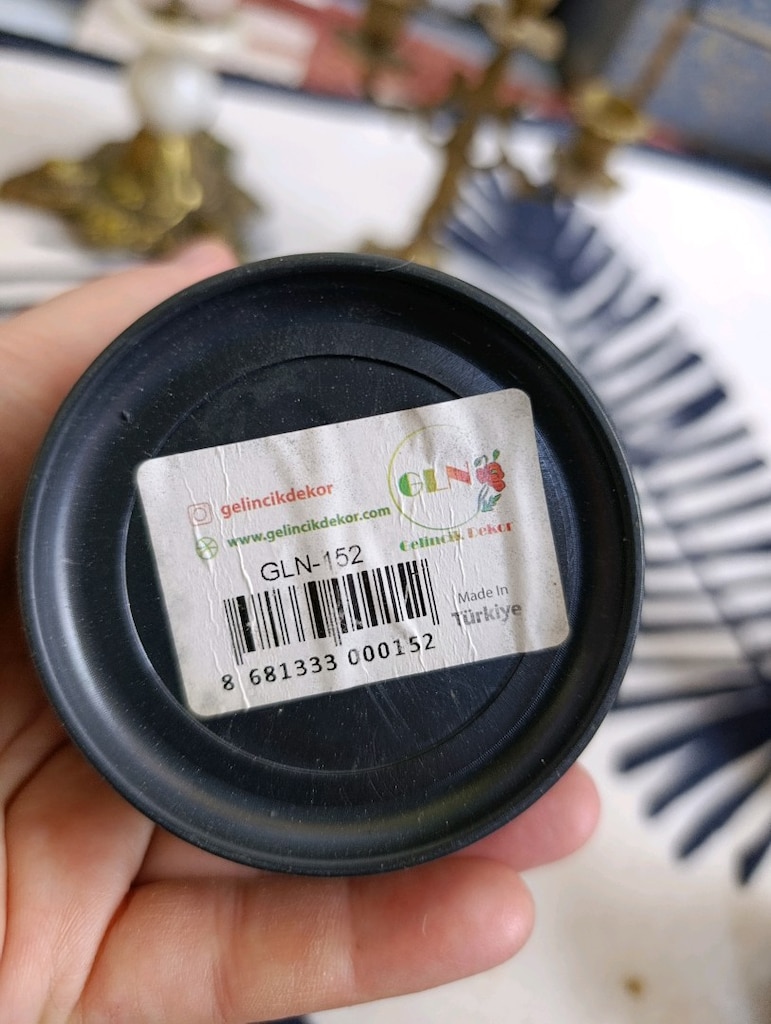 Siyah Saksıda Mini Yapay Nar Çiçeği - 6