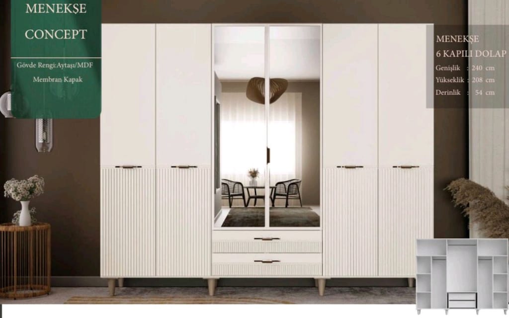 Papatya Concept 6 Kapılı Dolap - 3