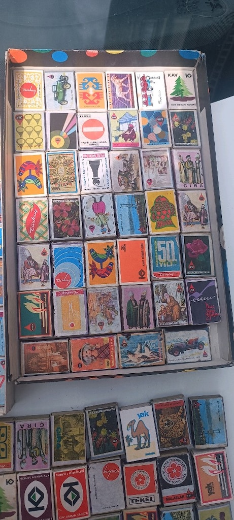130 adet eski kibrik kutuları - 3