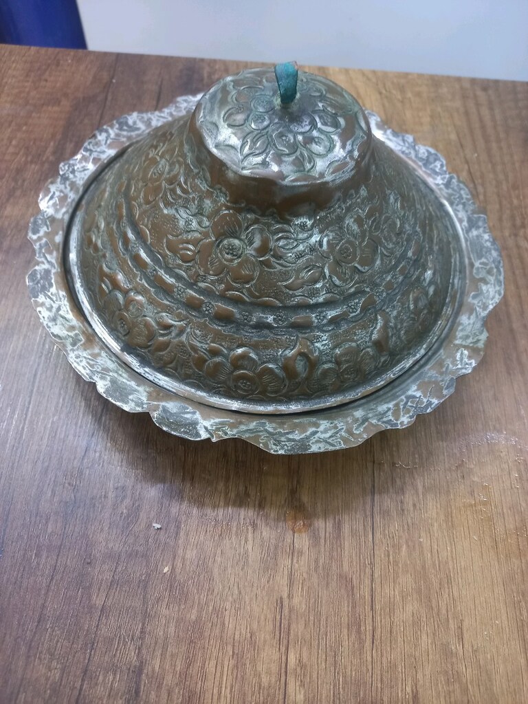 Antiks Bakir El işçiligi pilavlik 20x20 ebad - 4